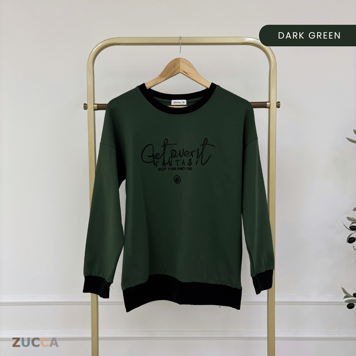 ZUCCA DELISHA LONG SLEEVE KASUAL T-SHIRT PEREMPUAN - MA088