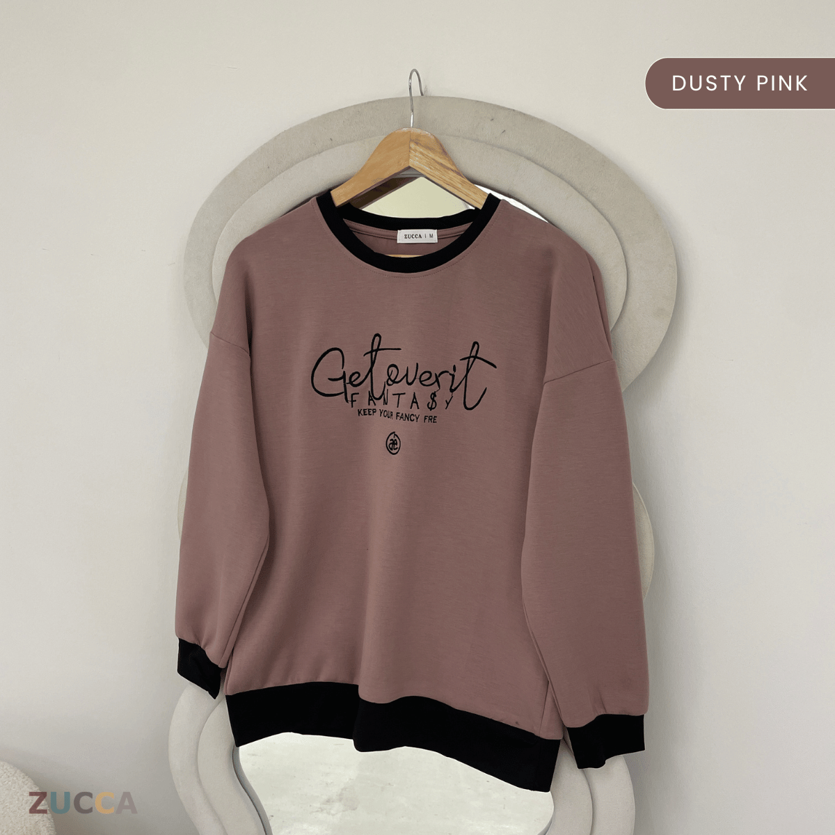 ZUCCA DELISHA LONG SLEEVE KASUAL T-SHIRT PEREMPUAN - MA088