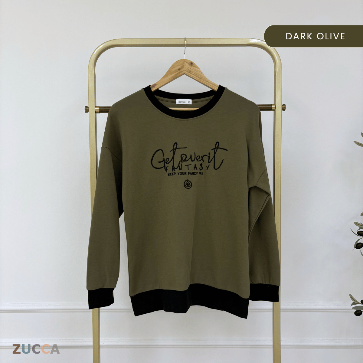 ZUCCA DELISHA LONG SLEEVE KASUAL T-SHIRT PEREMPUAN - MA088
