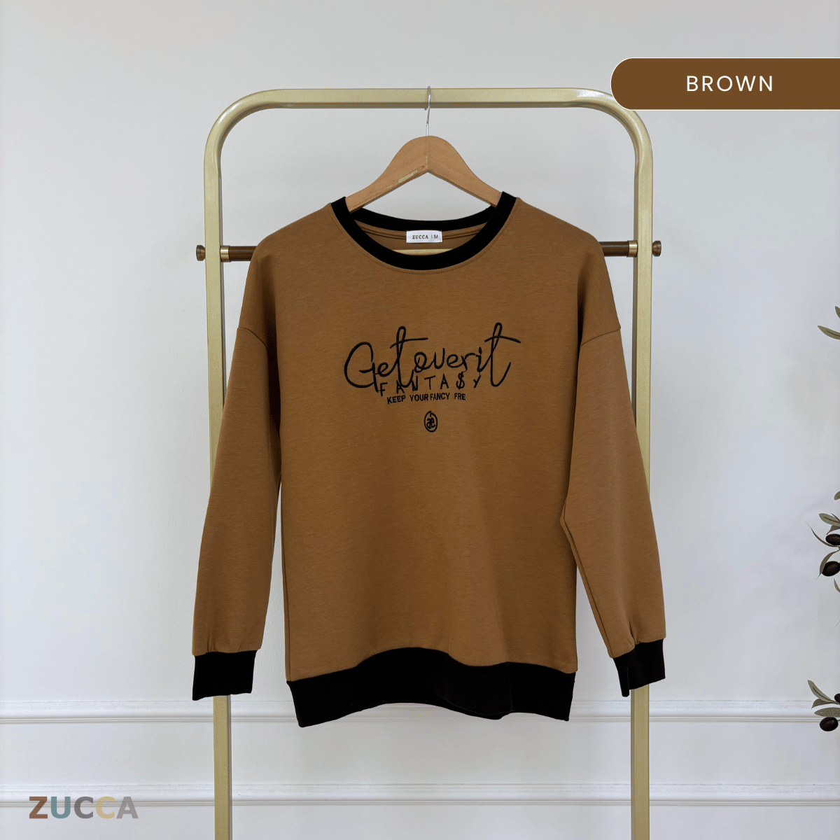 ZUCCA DELISHA LONG SLEEVE KASUAL T-SHIRT PEREMPUAN - MA088