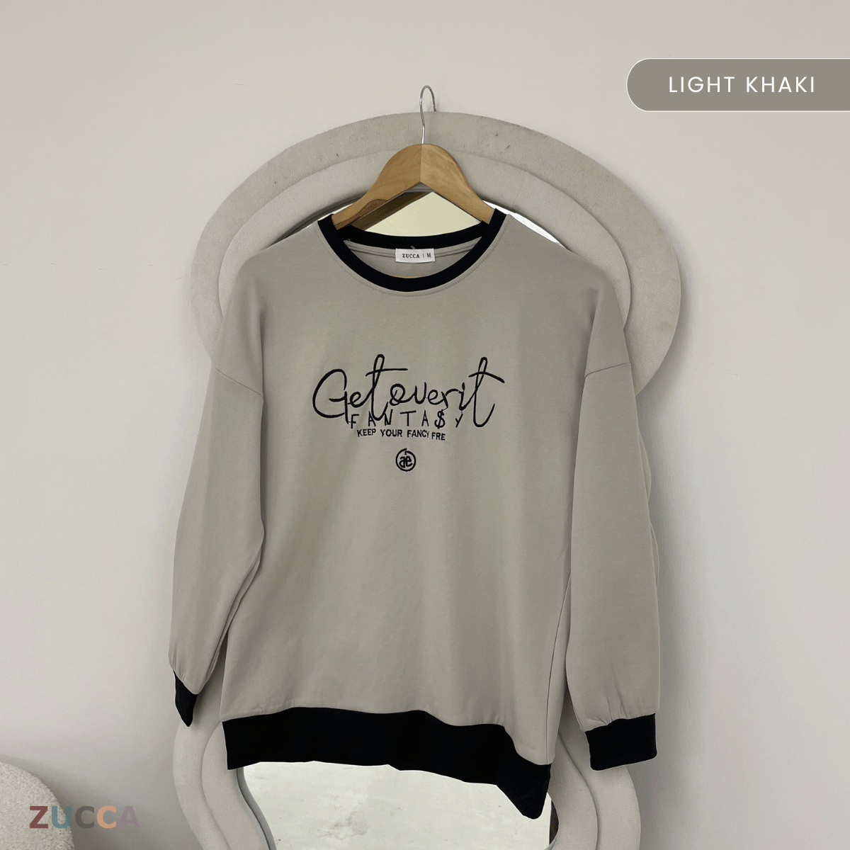 ZUCCA DELISHA LONG SLEEVE KASUAL T-SHIRT PEREMPUAN - MA088