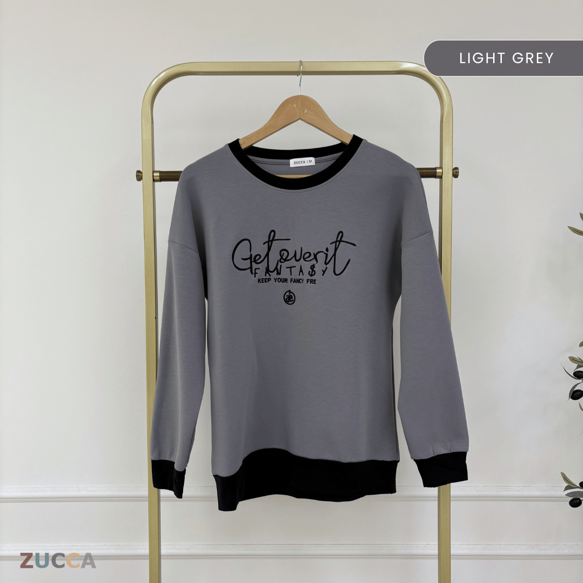 ZUCCA DELISHA LONG SLEEVE KASUAL T-SHIRT PEREMPUAN - MA088