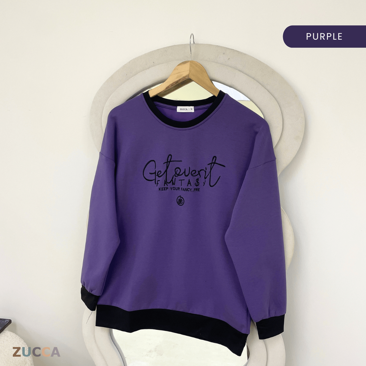 ZUCCA DELISHA LONG SLEEVE KASUAL T-SHIRT PEREMPUAN - MA088