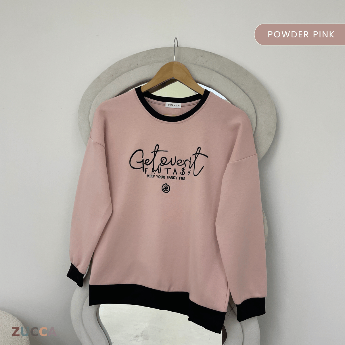 ZUCCA DELISHA LONG SLEEVE KASUAL T-SHIRT PEREMPUAN - MA088