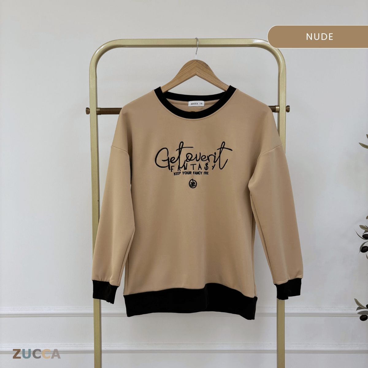 ZUCCA DELISHA LONG SLEEVE KASUAL T-SHIRT PEREMPUAN - MA088