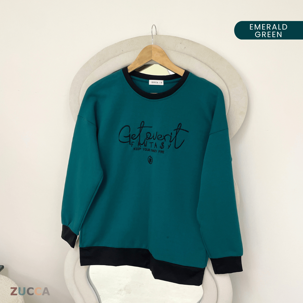 ZUCCA DELISHA LONG SLEEVE KASUAL T-SHIRT PEREMPUAN - MA088