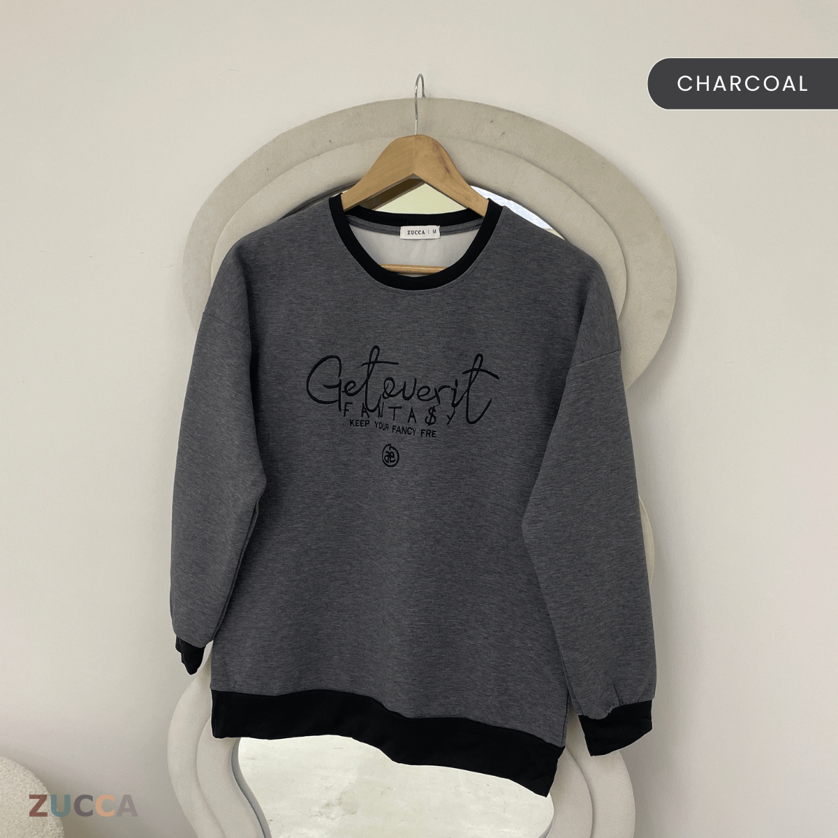 ZUCCA DELISHA LONG SLEEVE KASUAL T-SHIRT PEREMPUAN - MA088