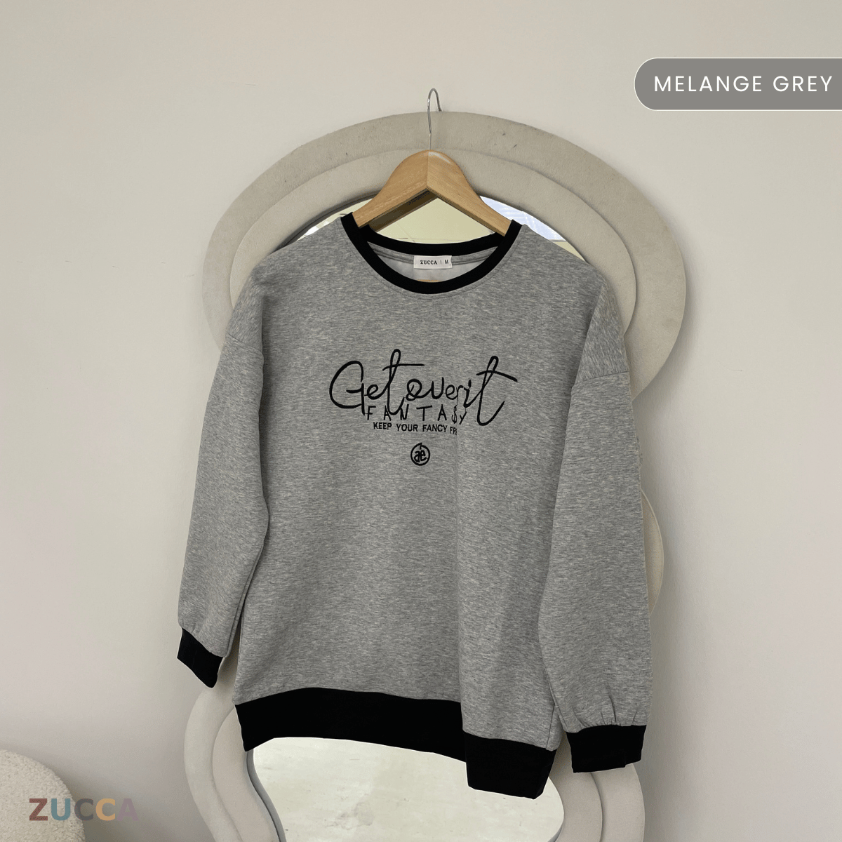 ZUCCA DELISHA LONG SLEEVE KASUAL T-SHIRT PEREMPUAN - MA088
