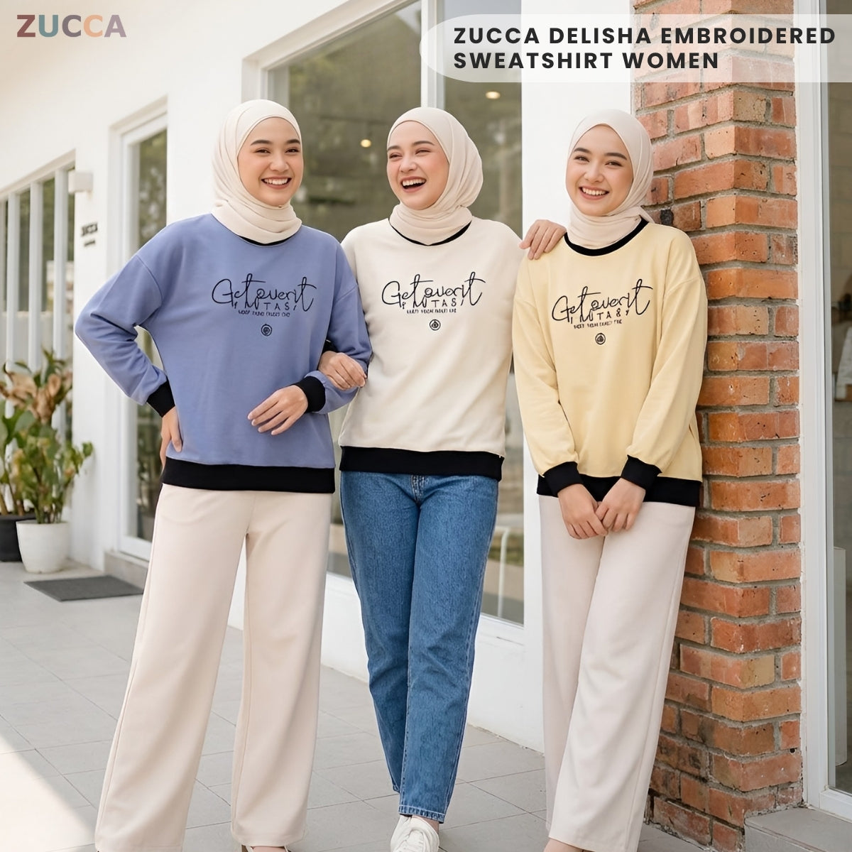 ZUCCA DELISHA EMBROIDERED SWEATSHIRT WOMEN - MA088