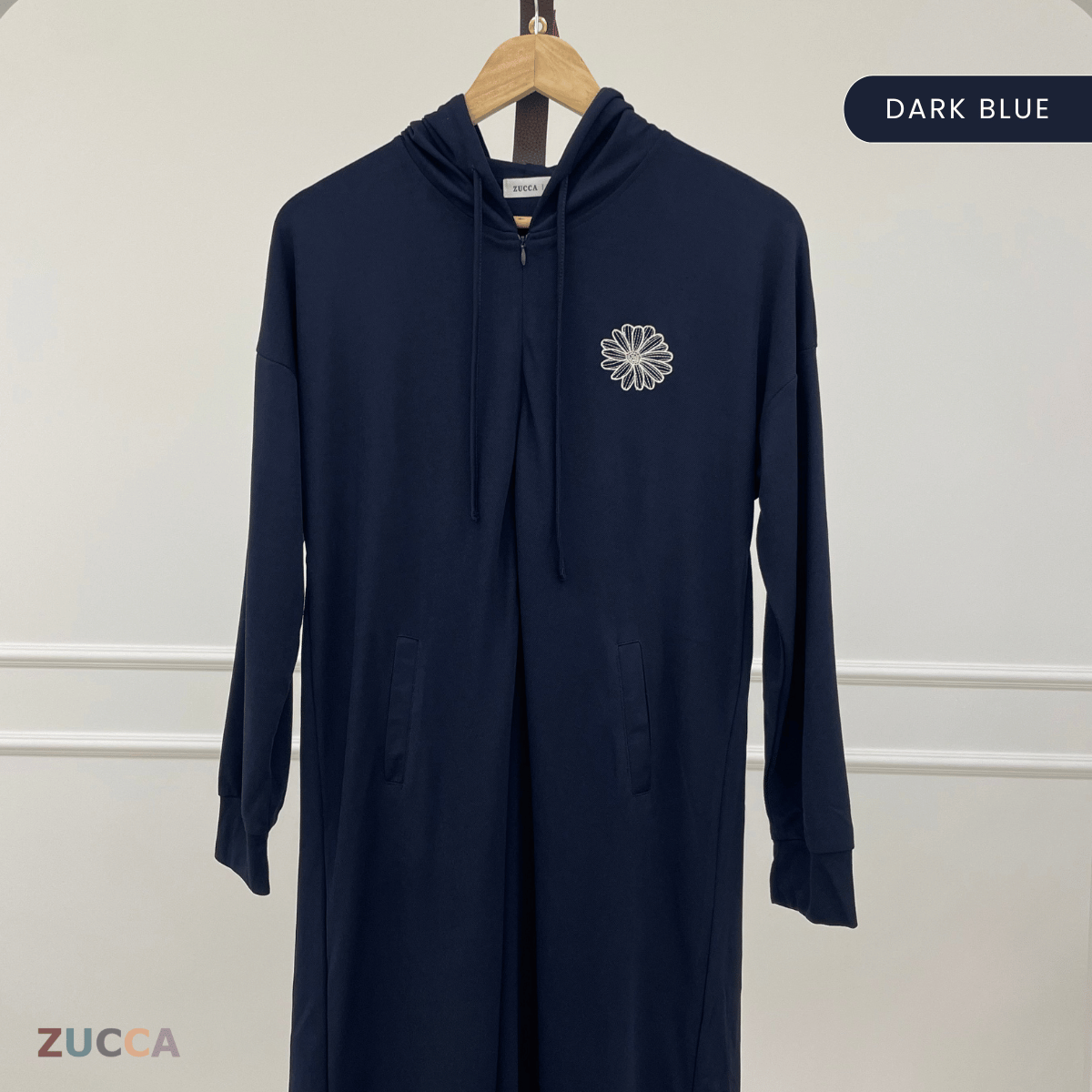 ZUCCA AZALEA EMBROIDERY HOODIE DRESS-MA090