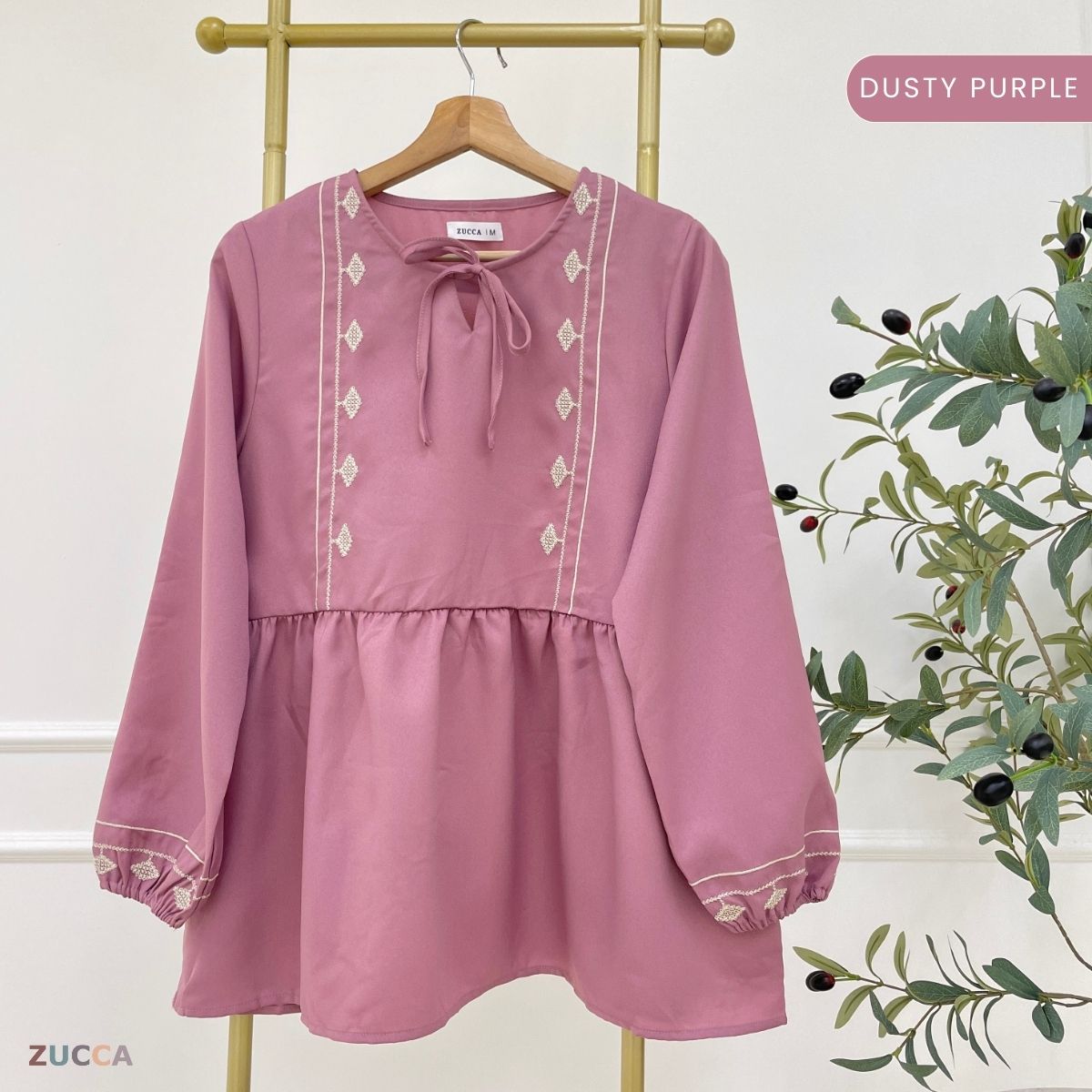 ZUCCA ALISYA EMBROIDERY CHARM BLOUSE -MA092