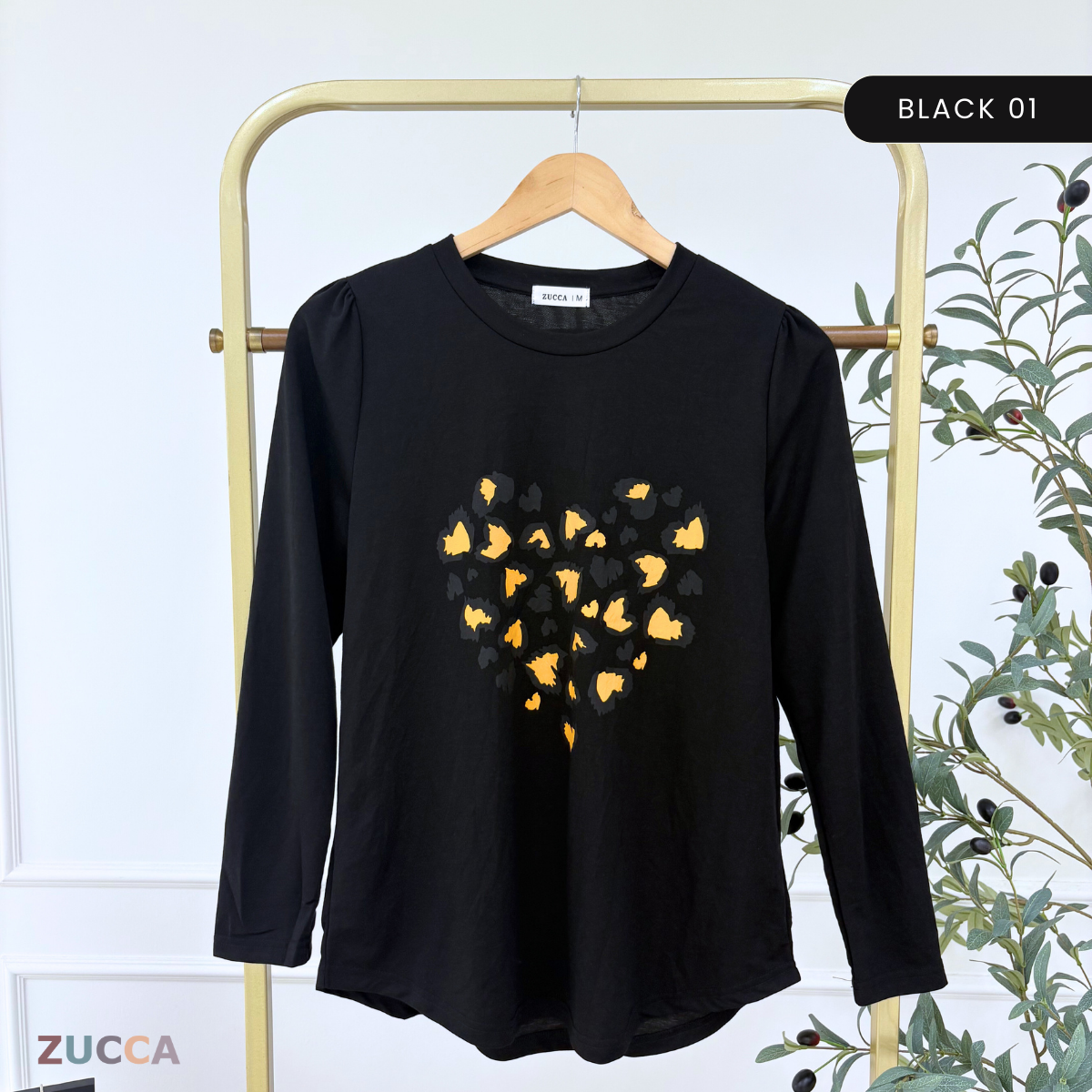 ZUCCA RAFAELA PRINTED KASUAL T-SHIRT PEREMPUAN - MA093