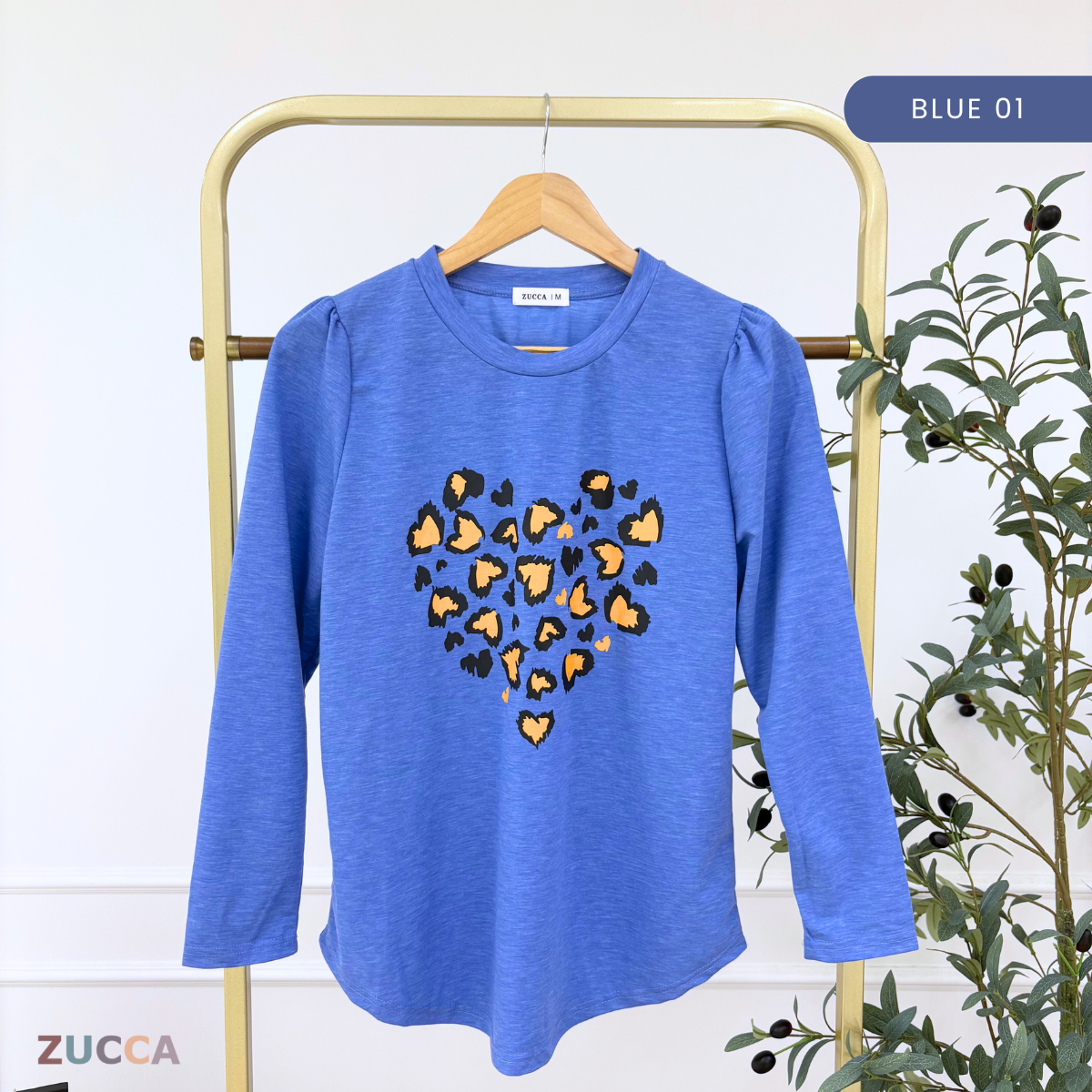 ZUCCA RAFAELA PRINTED KASUAL T-SHIRT PEREMPUAN - MA093