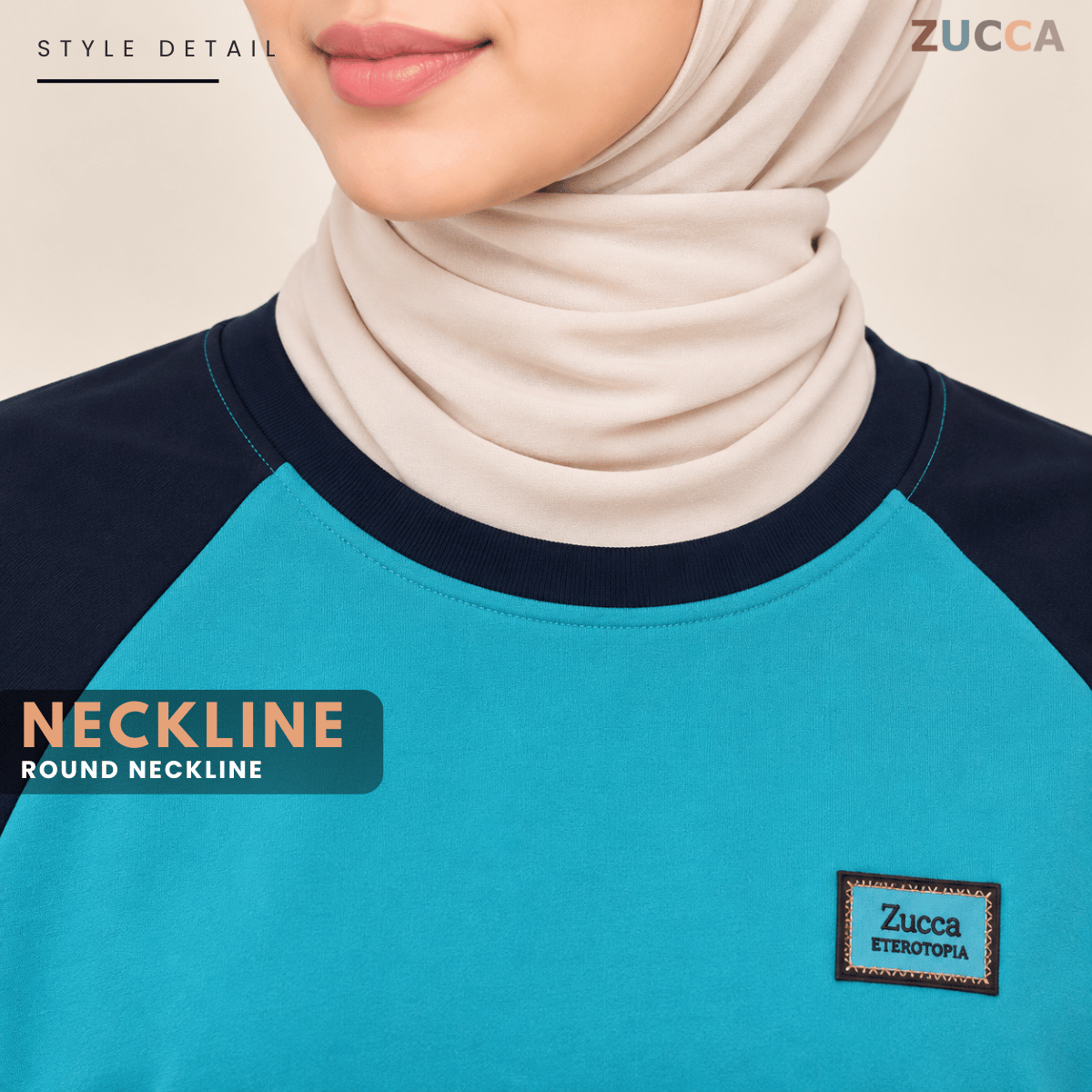 ZUCCA JAMIE TOP KASUAL LENGAN PANJANG RAGLAN-MA096