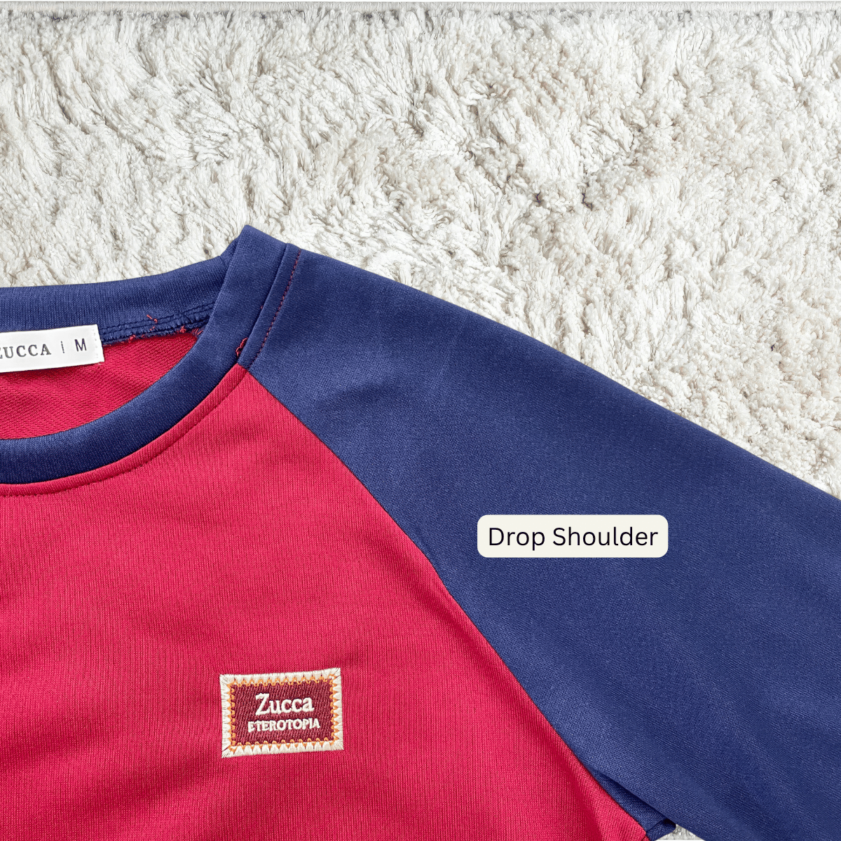 ZUCCA JAMIE TOP KASUAL LENGAN PANJANG RAGLAN-MA096
