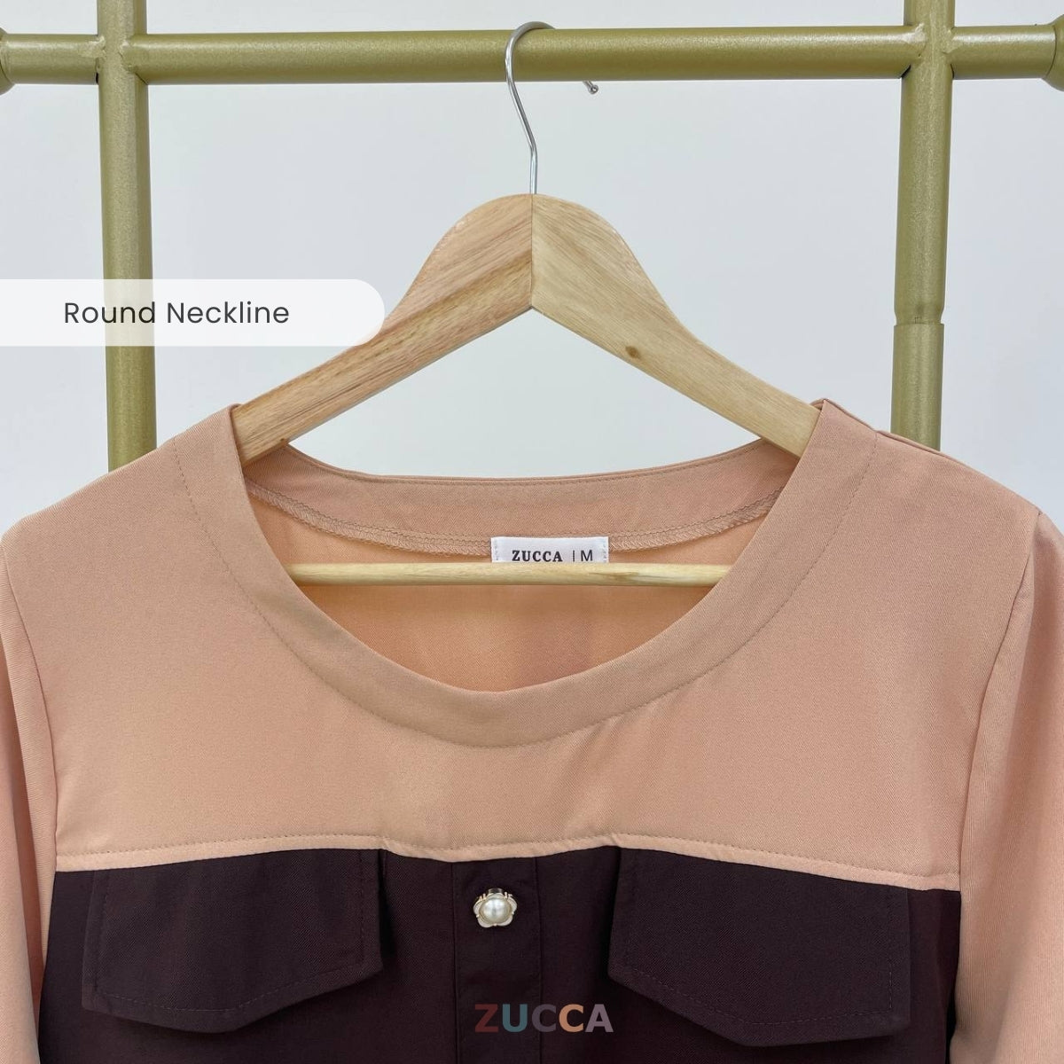 ZUCCA MADDIE DWI TONE BLOUSE -MA099