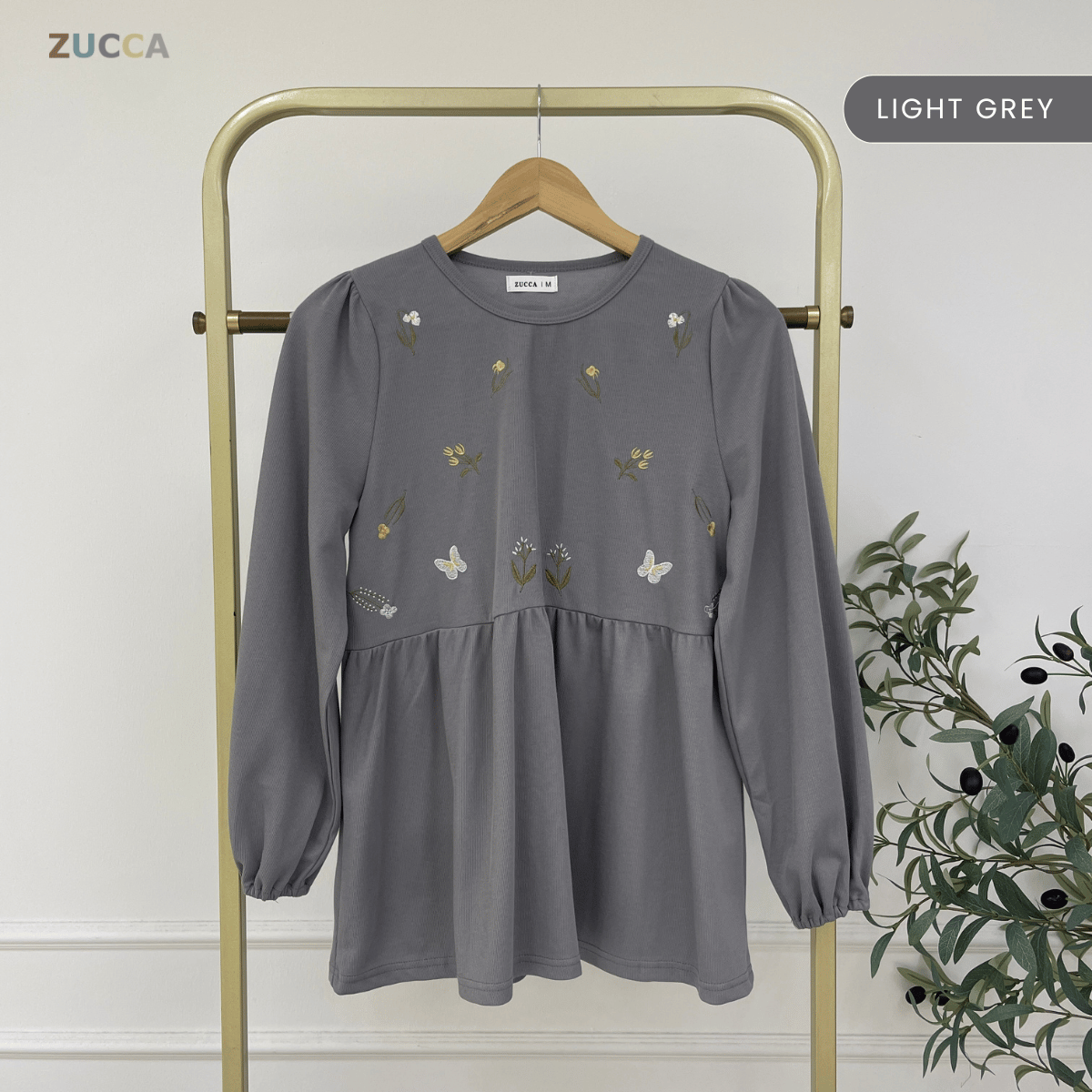 ZUCCA FAHIZA DOLLY BLOUSE PEREMPUAN EMBROIDERED FLOWER - MA101
