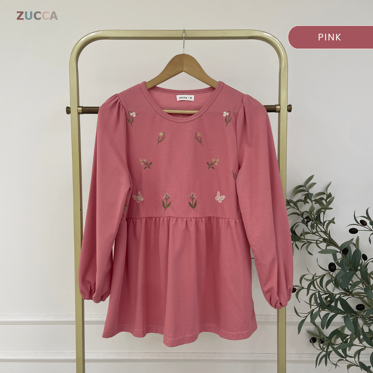 ZUCCA FAHIZA DOLLY BLOUSE PEREMPUAN EMBROIDERED FLOWER - MA101