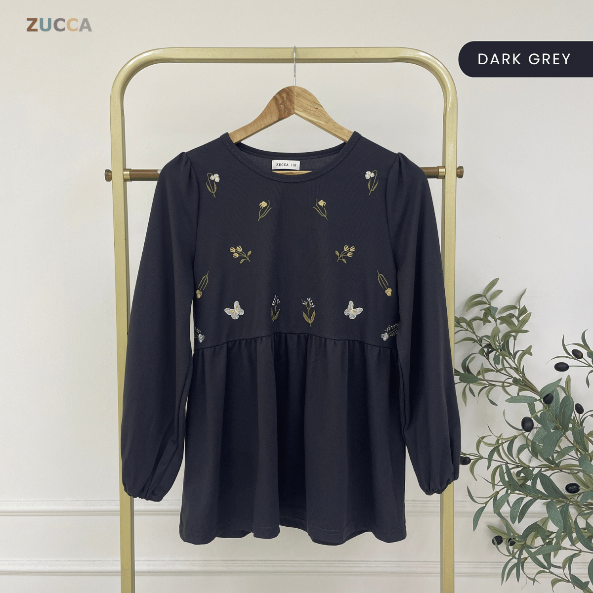 ZUCCA FAHIZA DOLLY BLOUSE PEREMPUAN EMBROIDERED FLOWER - MA101