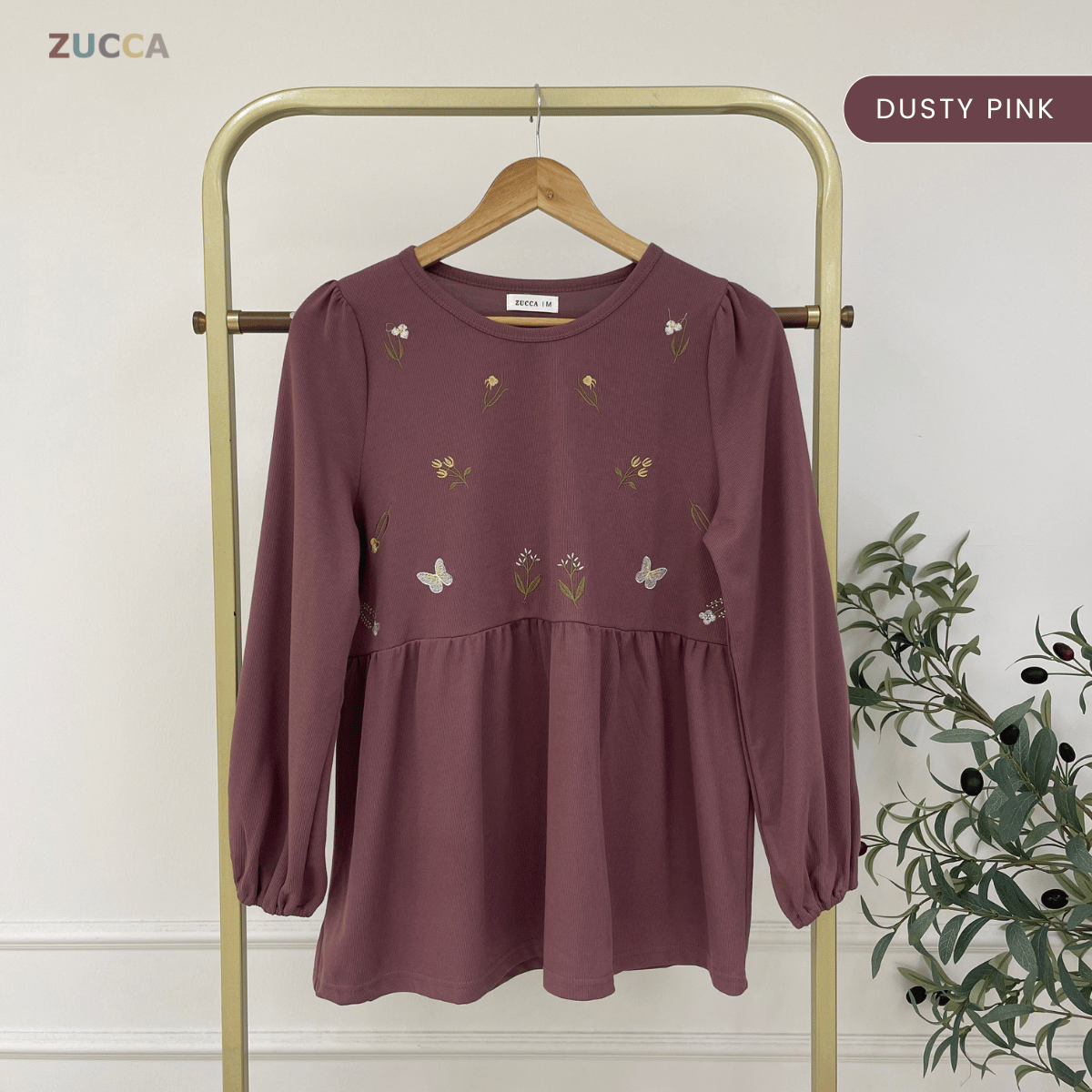ZUCCA FAHIZA DOLLY BLOUSE PEREMPUAN EMBROIDERED FLOWER - MA101