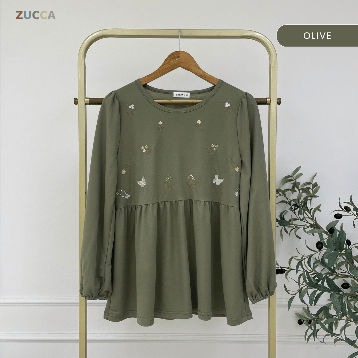 ZUCCA ARLIZA DOLLY BLOUSE PEREMPUAN EMBROIDERED FLOWER - MA101