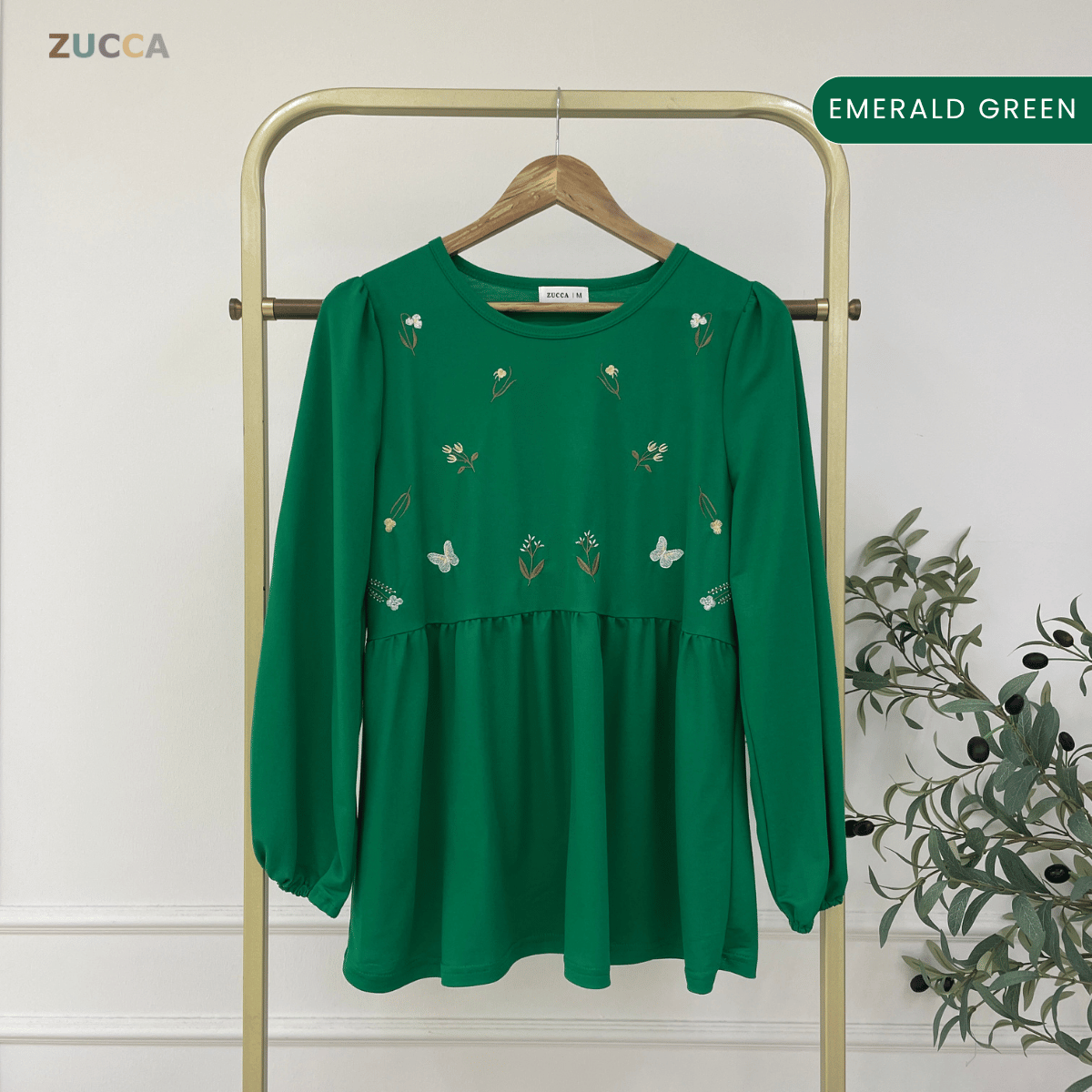 ZUCCA ARLIZA DOLLY BLOUSE PEREMPUAN EMBROIDERED FLOWER - MA101