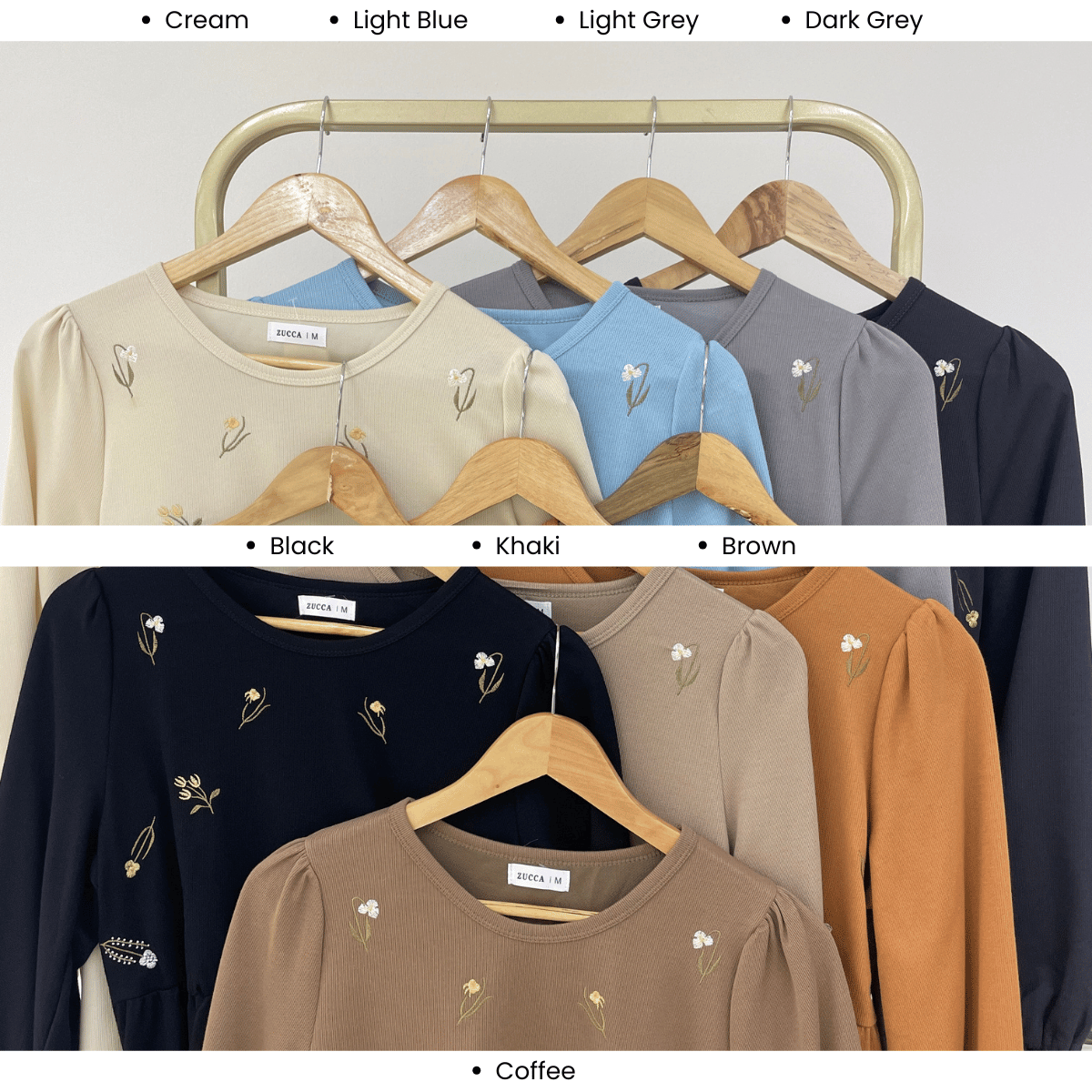 ZUCCA FAHIZA DOLLY BLOUSE PEREMPUAN EMBROIDERED FLOWER - MA101