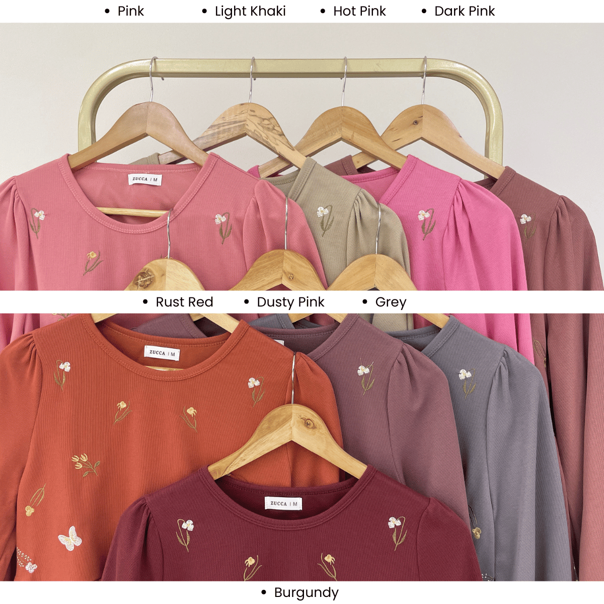 ZUCCA FAHIZA DOLLY BLOUSE PEREMPUAN EMBROIDERED FLOWER - MA101