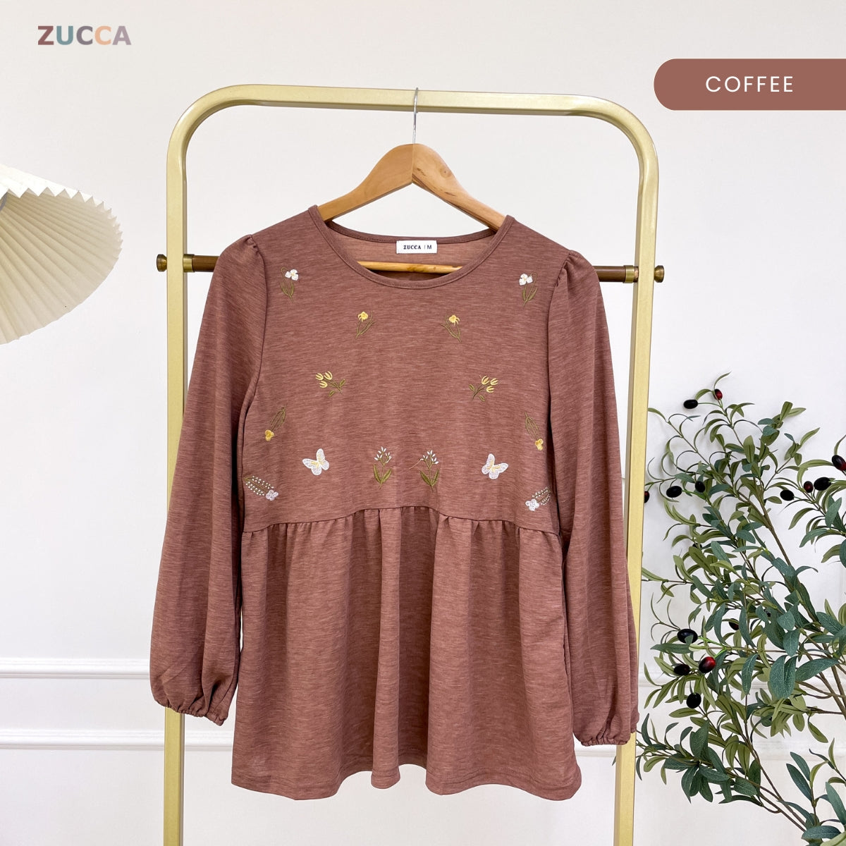 ZUCCA FAHIZA DOLLY BLOUSE PEREMPUAN EMBROIDERED FLOWER - MA101