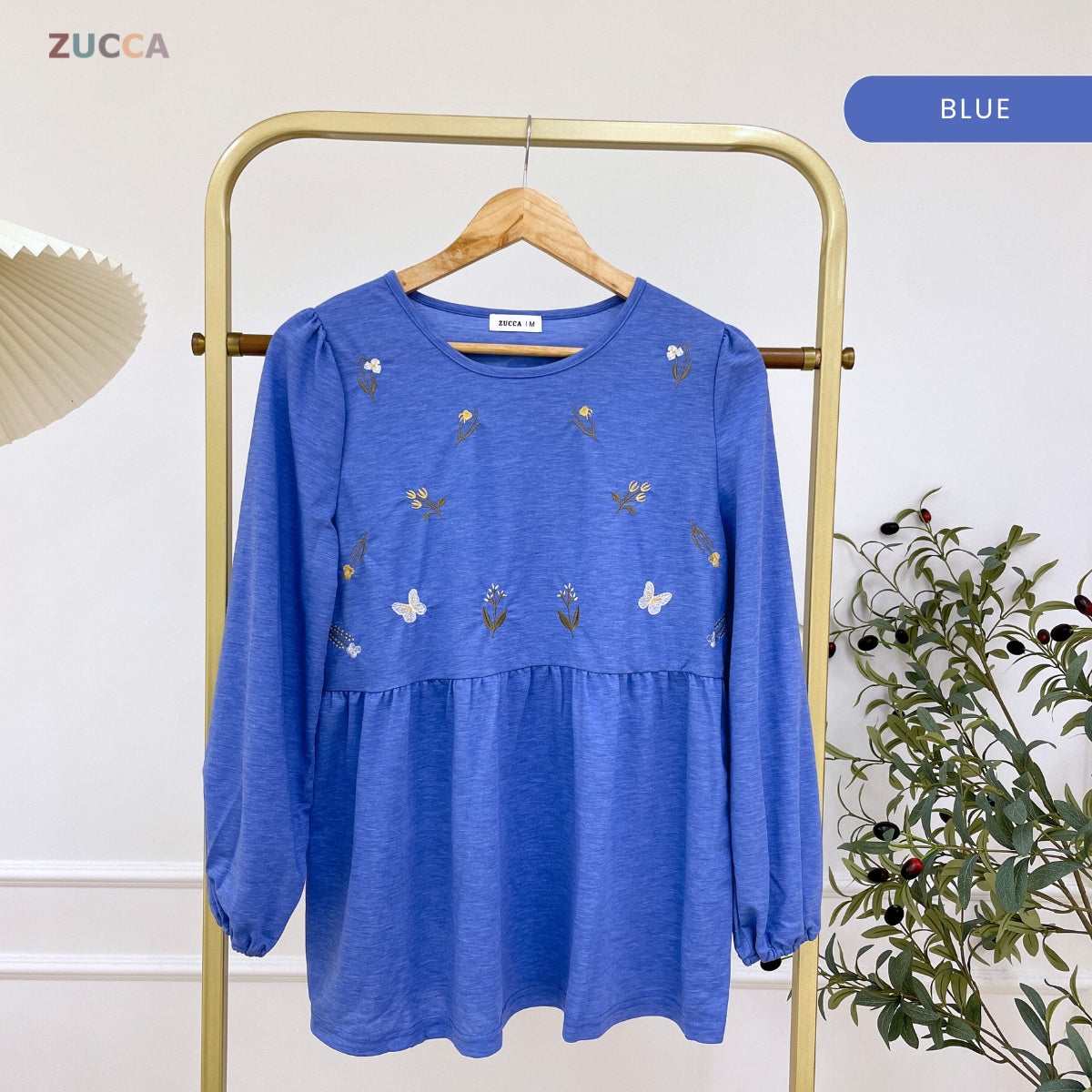 ZUCCA FAHIZA DOLLY BLOUSE PEREMPUAN EMBROIDERED FLOWER - MA101