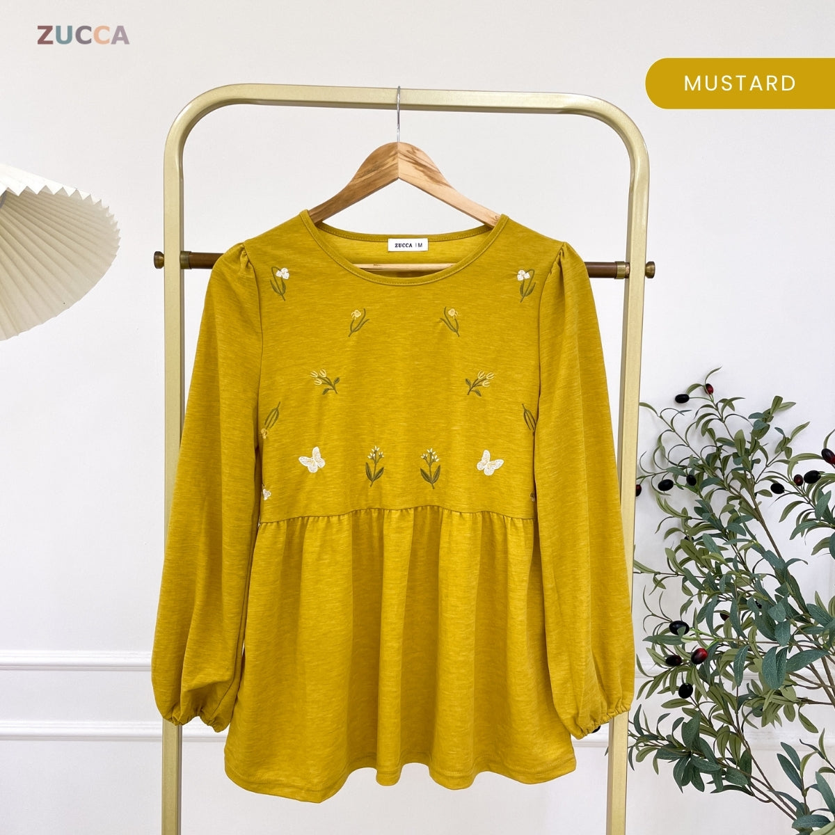 ZUCCA FAHIZA DOLLY BLOUSE PEREMPUAN EMBROIDERED FLOWER - MA101