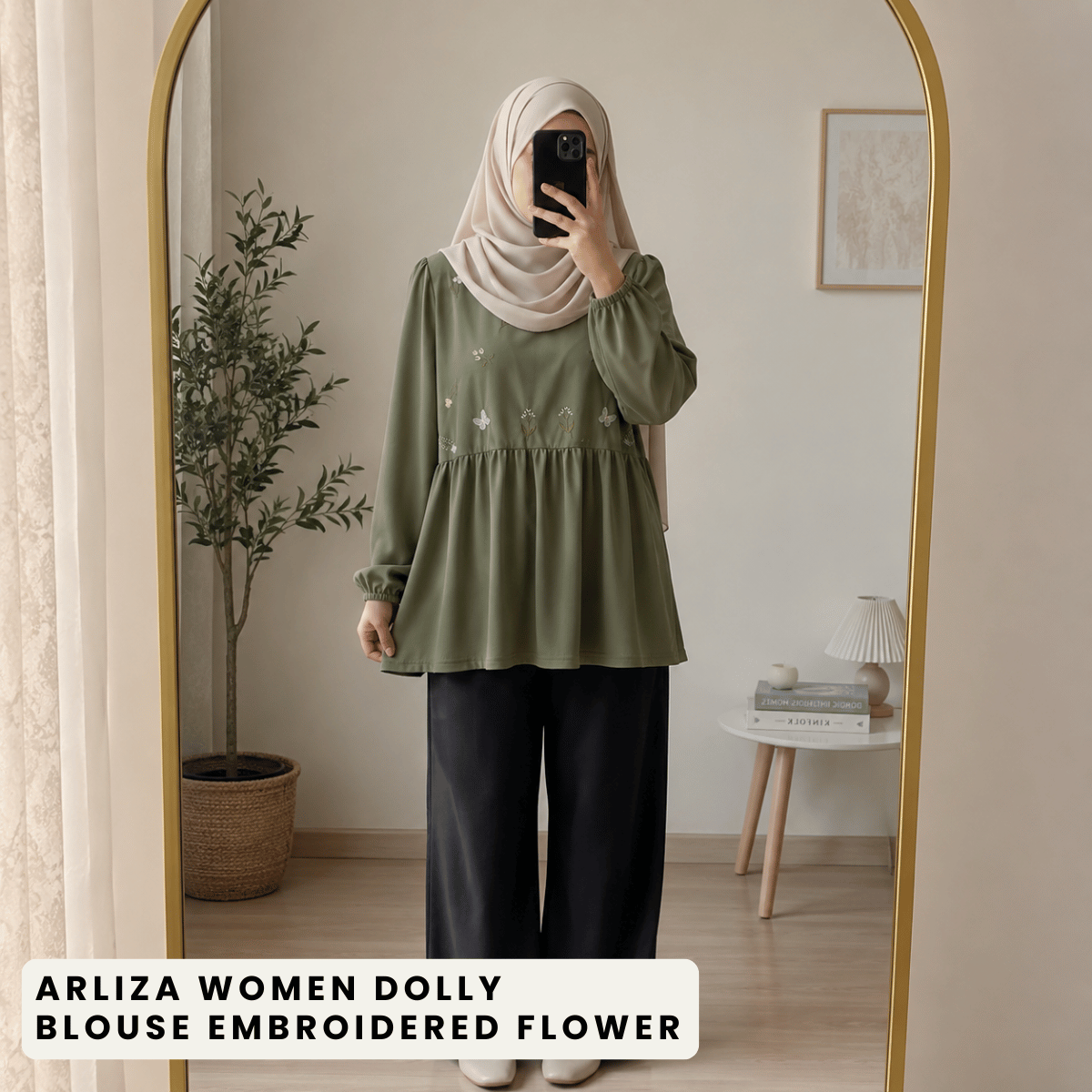 ZUCCA ARLIZA DOLLY BLOUSE PEREMPUAN EMBROIDERED FLOWER - MA101