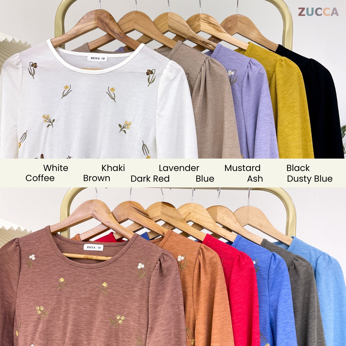 ZUCCA FAHIZA DOLLY BLOUSE PEREMPUAN EMBROIDERED FLOWER - MA101