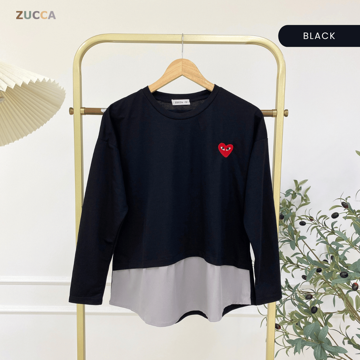 ZUCCA ALAYNA TWO TONED WOMEN KASUAL SHIRT LONG SLEEVE - MA103