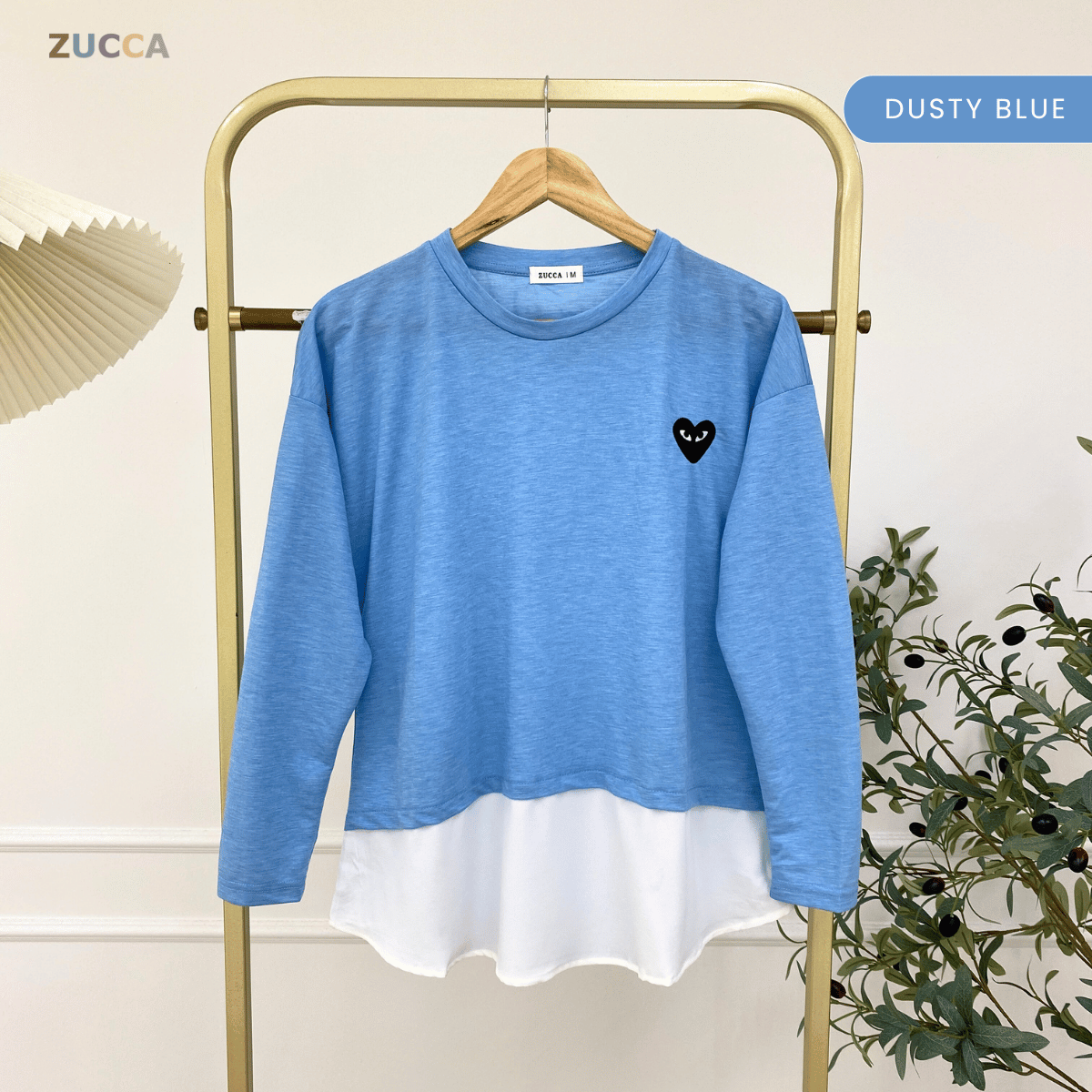 ZUCCA ALAYNA TWO TONED WOMEN KASUAL SHIRT LONG SLEEVE - MA103