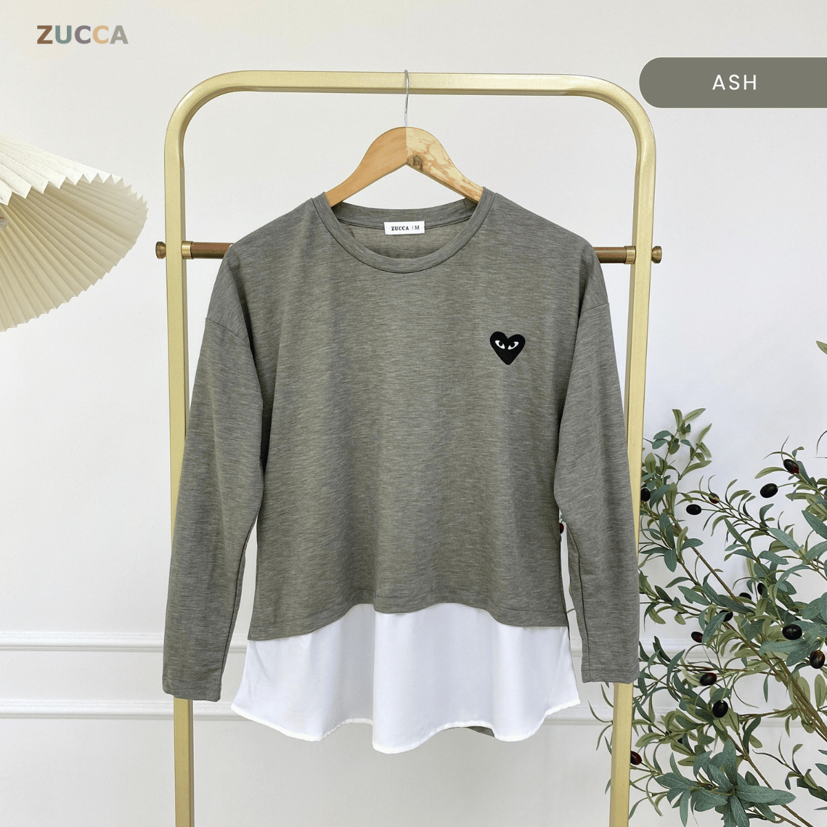 ZUCCA ALAYNA TWO TONED WOMEN KASUAL SHIRT LONG SLEEVE - MA103