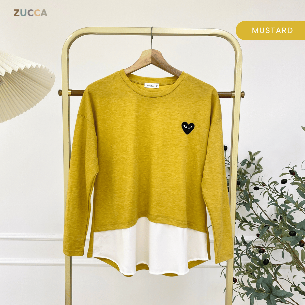 ZUCCA ALAYNA TWO TONED WOMEN KASUAL SHIRT LONG SLEEVE - MA103