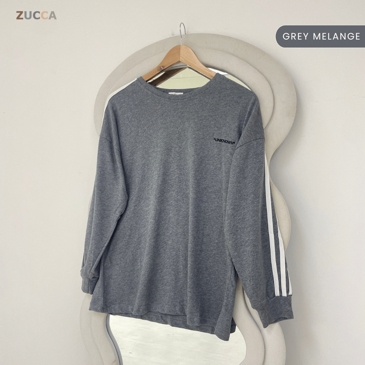 ZUCCA FINDA CONTRAST STRIPE LONG SLEEVE TOP - MA108
