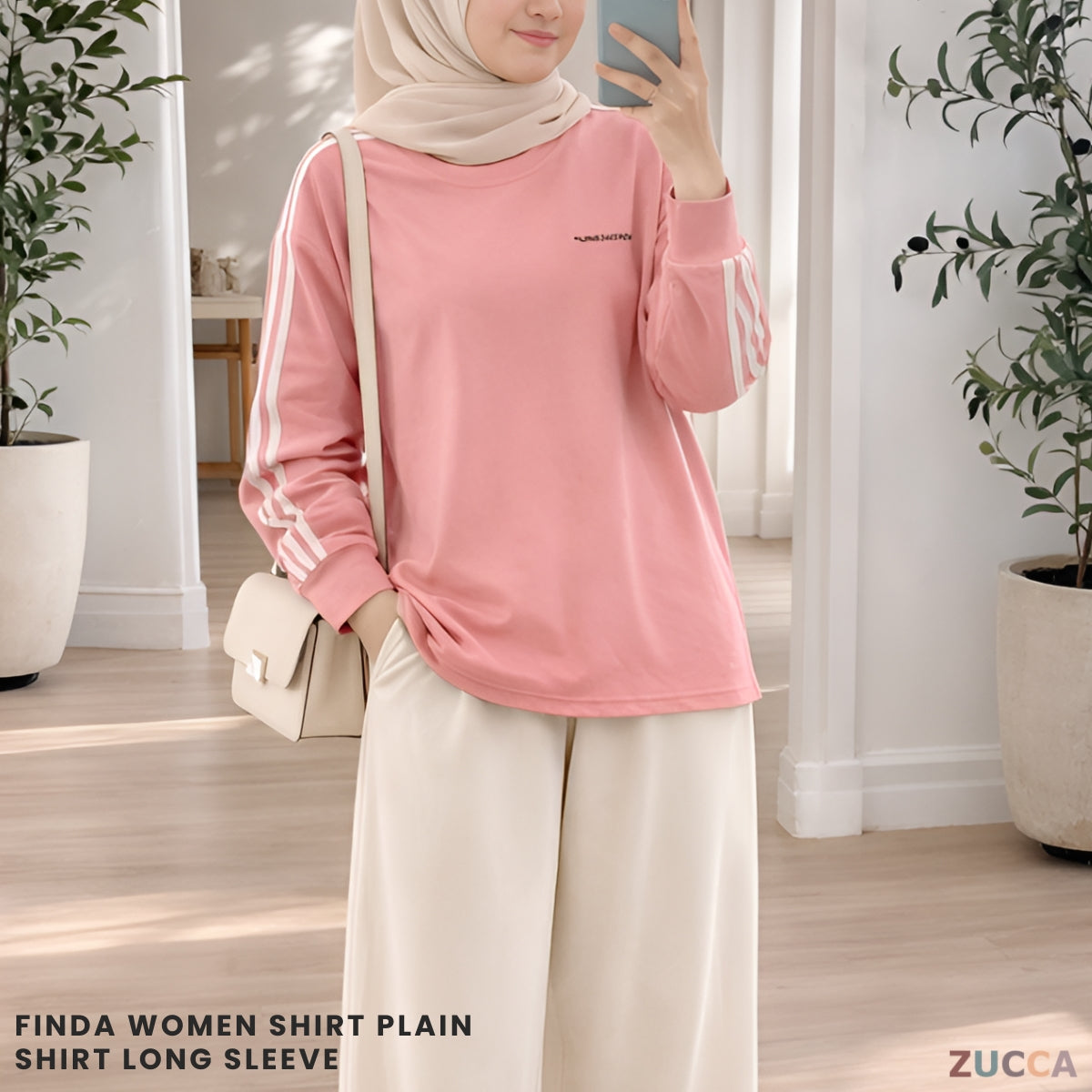 ZUCCA FINDA WOMEN KASUAL SHIRT PLAIN SHIRT LONG SLEEVE -  MA108