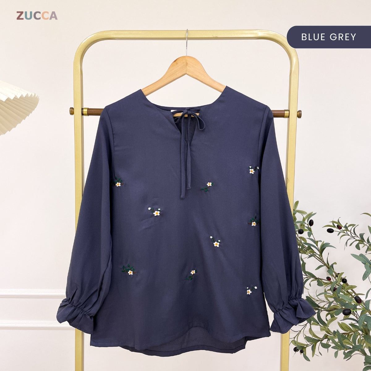 ZUCCA INTAN WOMEN KASUAL BLOUSE SULAMAN BUNGA - MA116