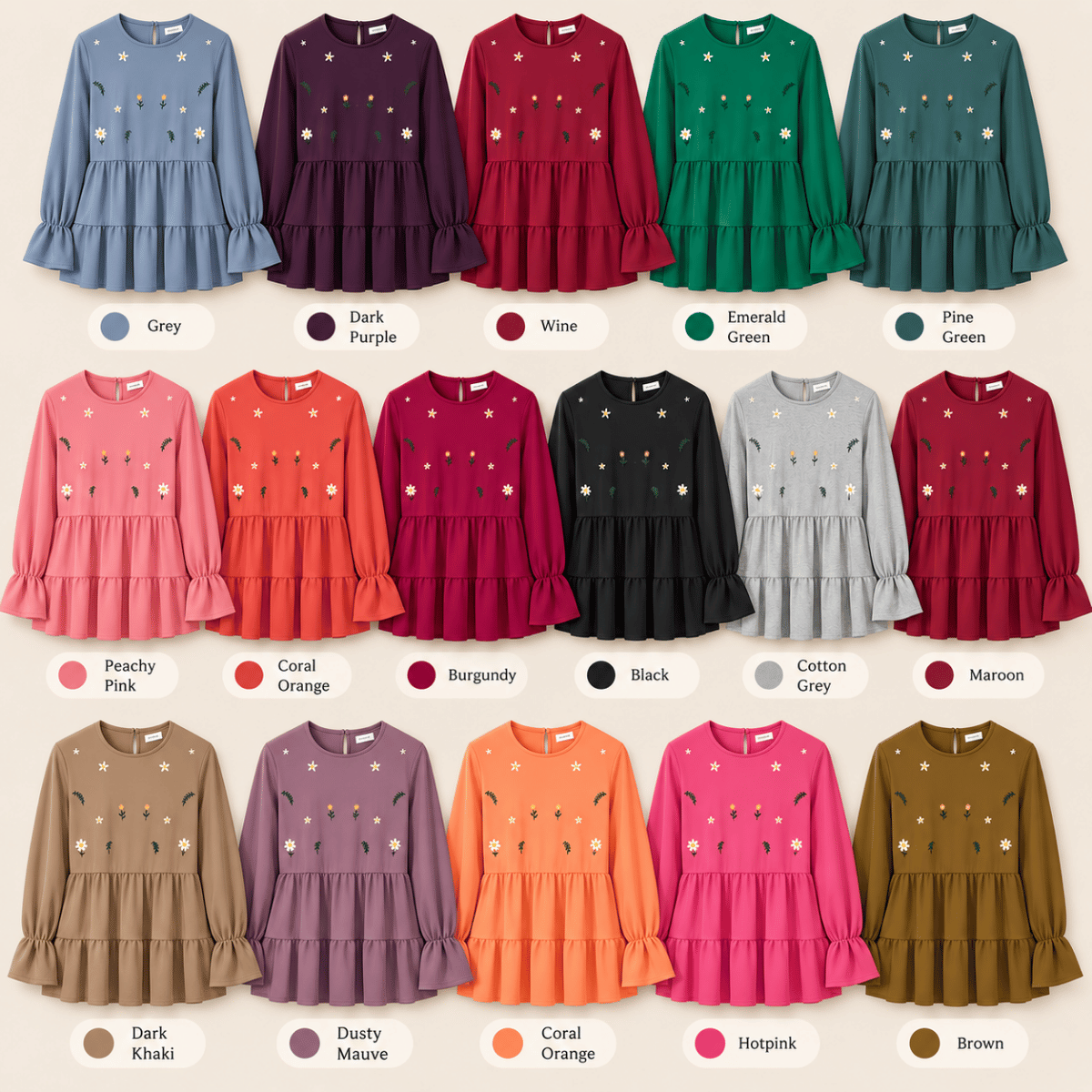 ZUCCA SYAWANI WOMEN KASUAL DOLLY BLOUSE LONG SLEEVE - MA119