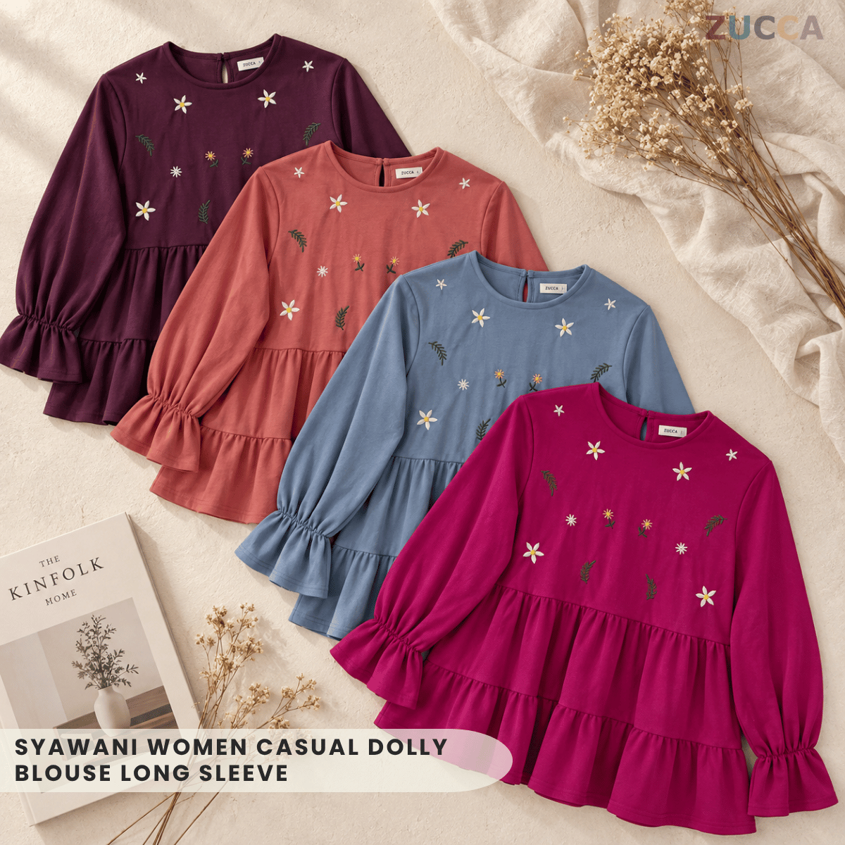 ZUCCA SYAWANI WOMEN KASUAL DOLLY BLOUSE LONG SLEEVE - MA119