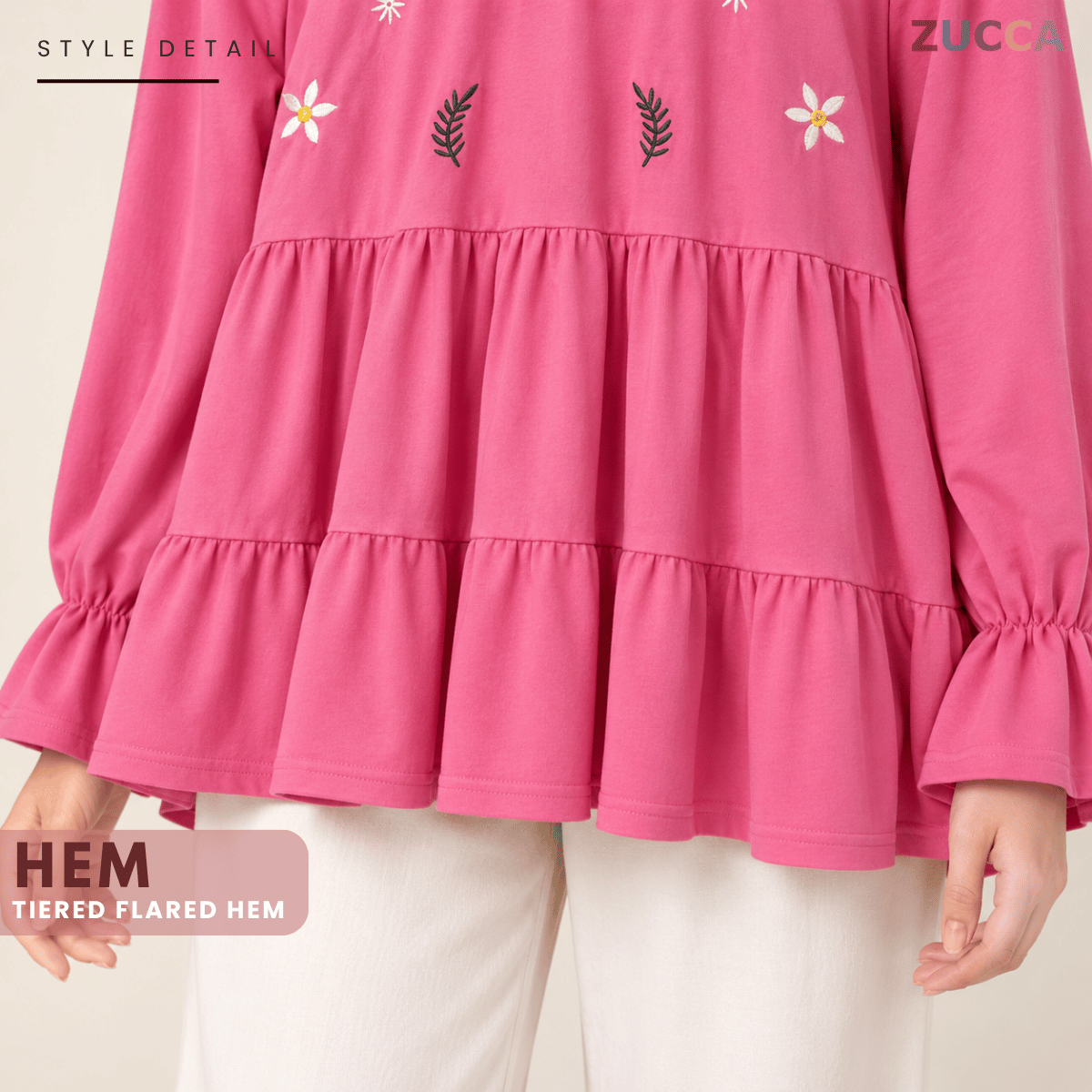 ZUCCA SYAWANI WOMEN KASUAL DOLLY BLOUSE LONG SLEEVE - MA119