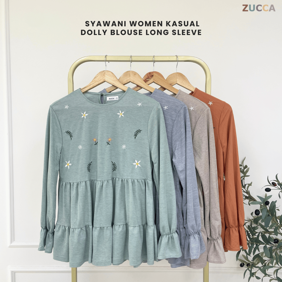 ZUCCA SYAWANI WOMEN KASUAL DOLLY BLOUSE LONG SLEEVE - MA119