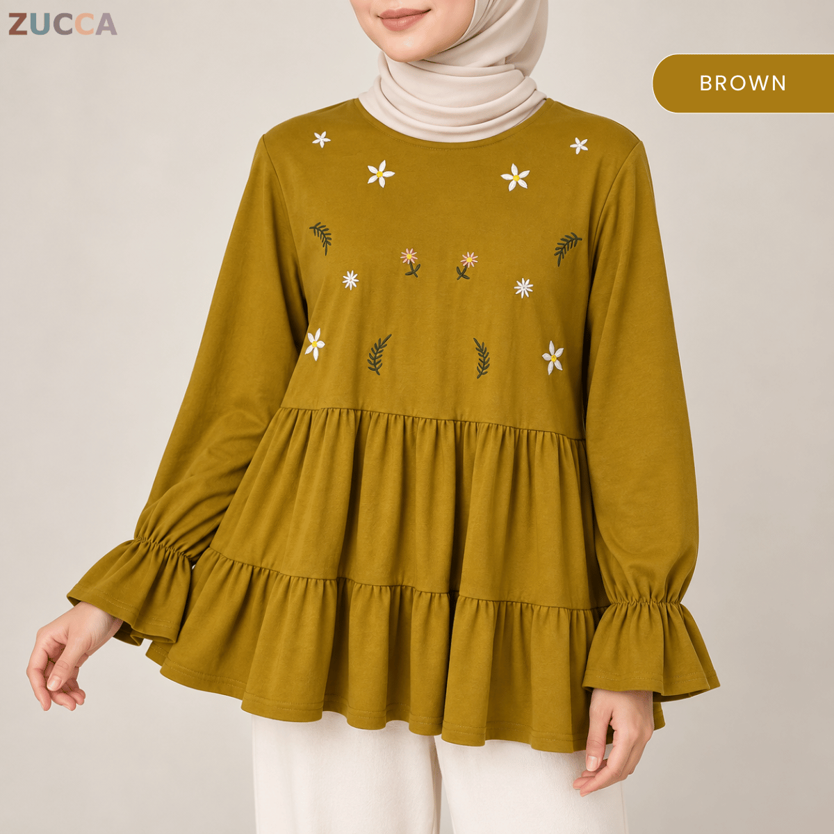 ZUCCA SYAWANI WOMEN KASUAL DOLLY BLOUSE LONG SLEEVE - MA119