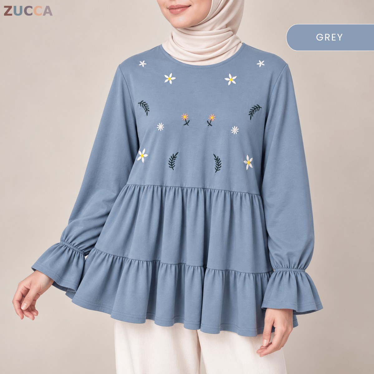 ZUCCA SYAWANI WOMEN KASUAL DOLLY BLOUSE LONG SLEEVE - MA119
