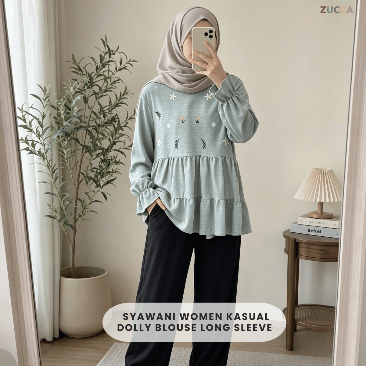ZUCCA SYAWANI WOMEN KASUAL DOLLY BLOUSE LONG SLEEVE - MA119