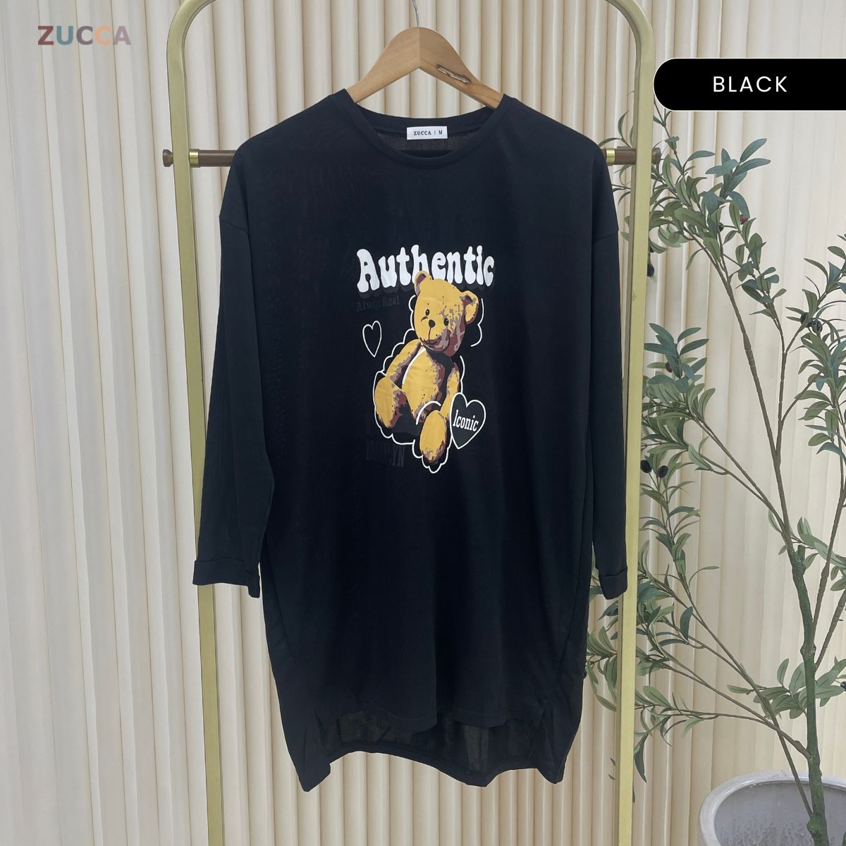 ZUCCA MURNI URBAN GRAPHIC TEE PEREMPUAN KASUAL SHIRT LONG SLEEVE - MA120