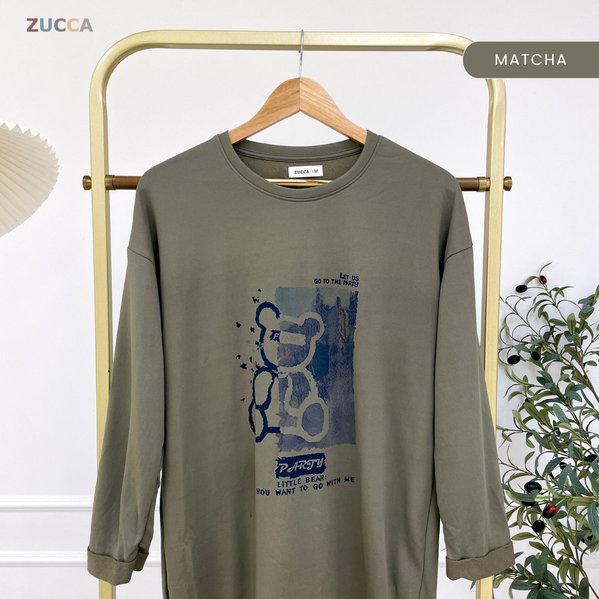 ZUCCA MURNI URBAN GRAPHIC TEE PEREMPUAN KASUAL SHIRT LONG SLEEVE - MA120