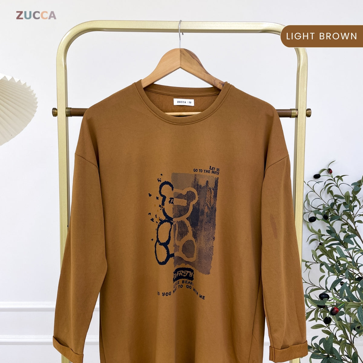ZUCCA MURNI URBAN GRAPHIC TEE PEREMPUAN KASUAL SHIRT LONG SLEEVE - MA120